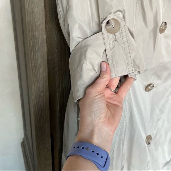 French Connection Drape Back Belted Trench Coat Palm Sand plus size 3X NWT - Picture 7 of 13